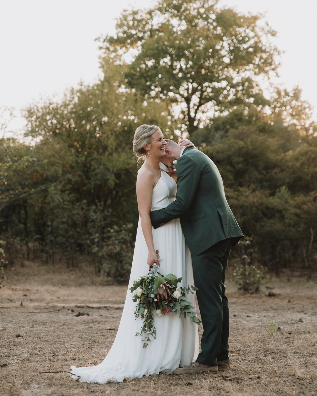 Couple posing for photo shoot